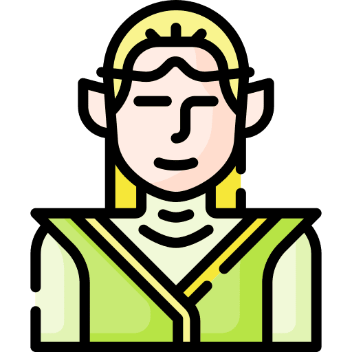 Elf people characters costume icon
