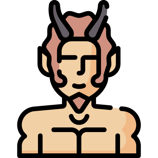 Faun fairy tale characters people icon