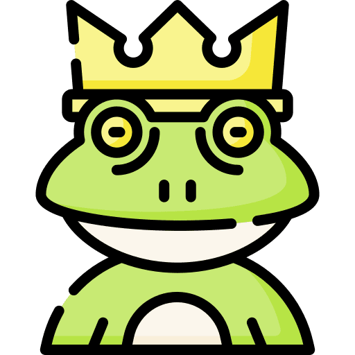 Frog prince people fairy tale fantasy icon