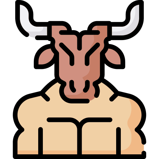 Minotaur fantasy people halloween icon