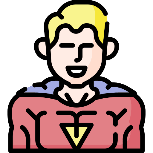 Superhero comic characters people icon
