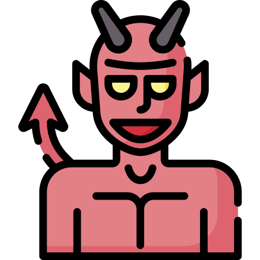 Demon avatar characters fairy tale icon