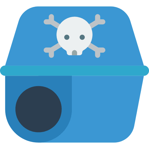 Poison skull poison warning icon