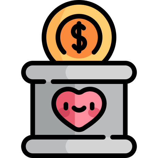 Charity box charity fundraising icon