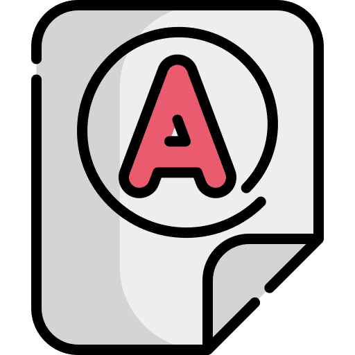 Grade mark exam files and folders icon