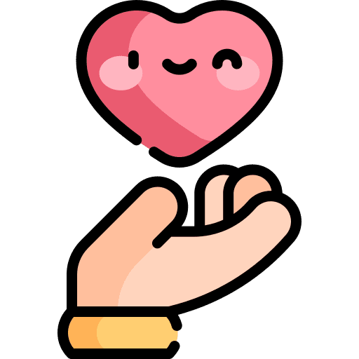 Heart heart hands and gestures give icon