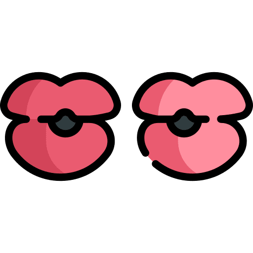 Kiss love romantic lips icon