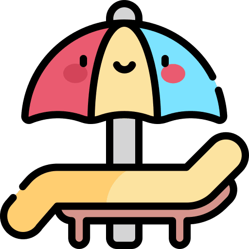 Sunbed travel holidays sunbed icon