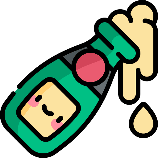 Champagne drink champagne new year icon