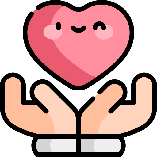 Heart heart love hands icon