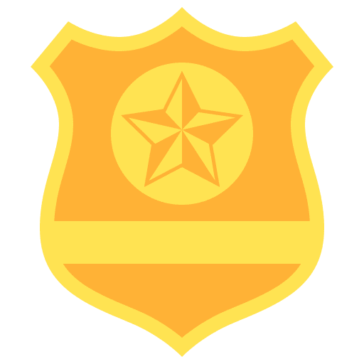 Police badge star police shield police icon