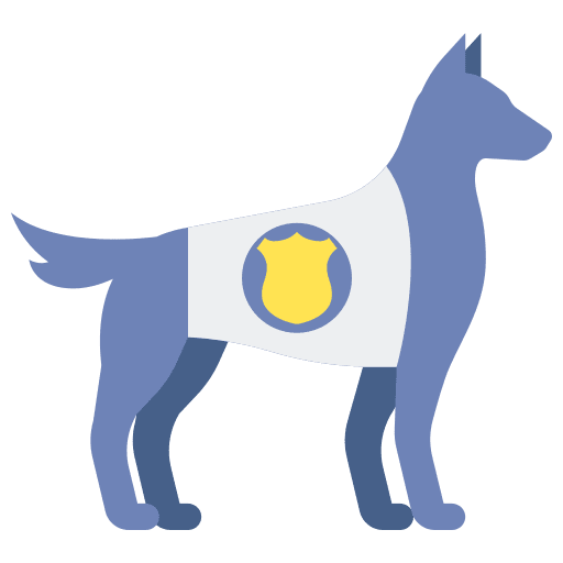 Police dog animals guard dog guard pet icon