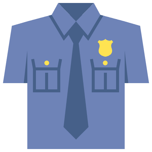 Police uniform clothing shirt agent icon