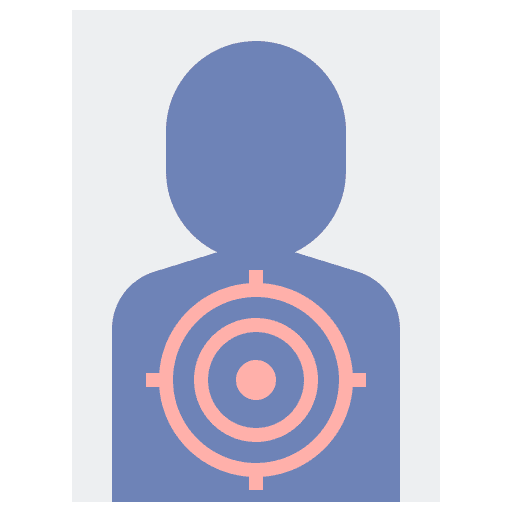 Shooting range target training shooting range icon