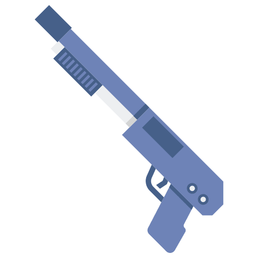 Shotgun pistol criminal professions and jobs icon
