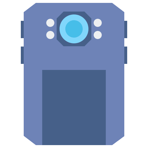 Action camera security travel action icon
