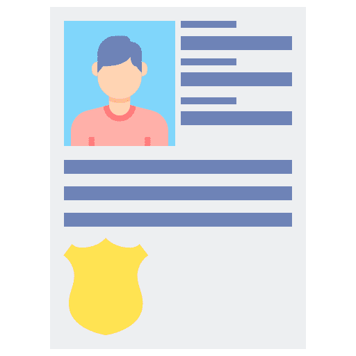 Criminal record protection files and folders record icon