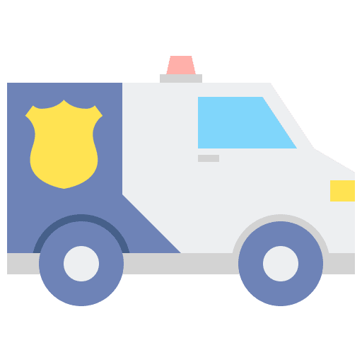 Police van emergency vehicle security icon