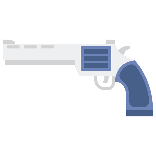 Revolver miscellaneous weapon criminal icon