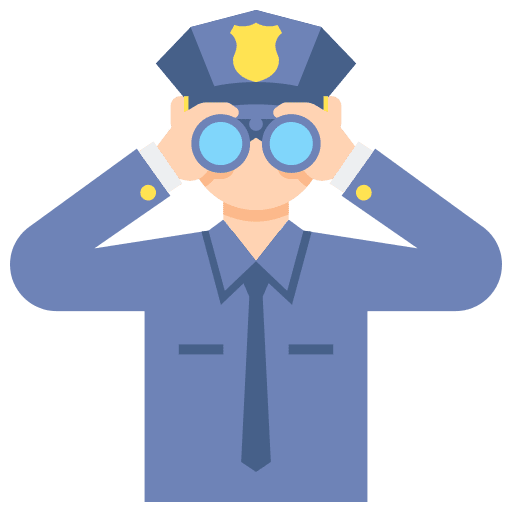 Stakeout policemen professions and jobs police officer icon