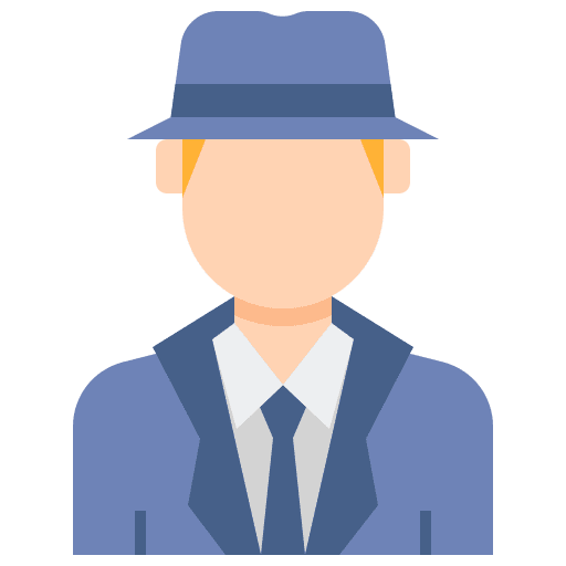 Detective user male detective icon
