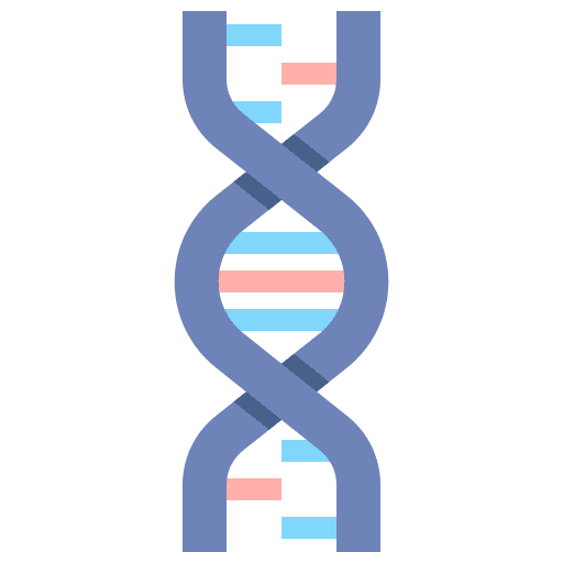 Dna science genetical biology icon