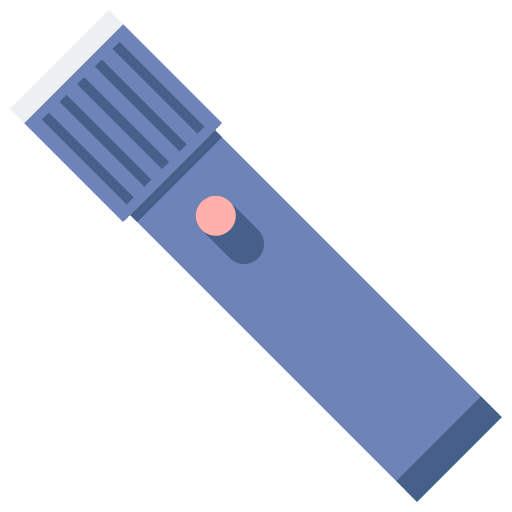 Flashlight tools and utensils torchlight electronics icon