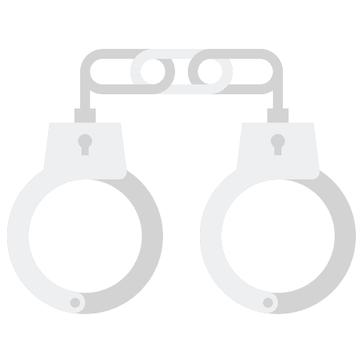 Handcuffs arrest security policeman icon
