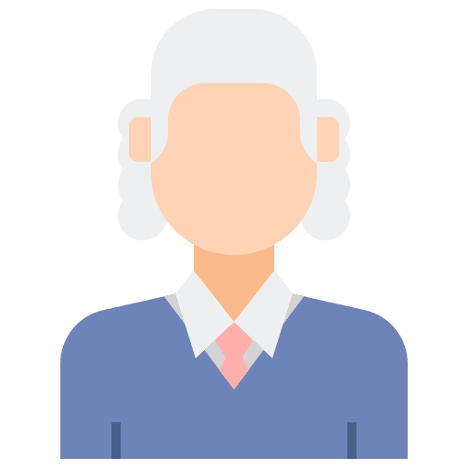 Judge professions and jobs occupation attorney icon