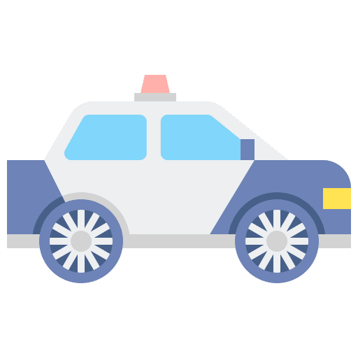 Police car professions and jobs police vehicle icon
