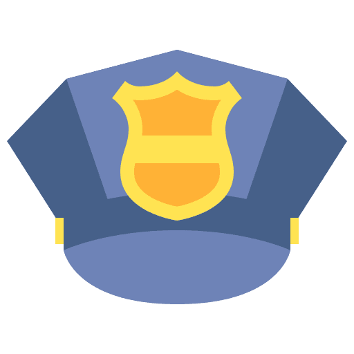 Police hat accesory police police hat icon