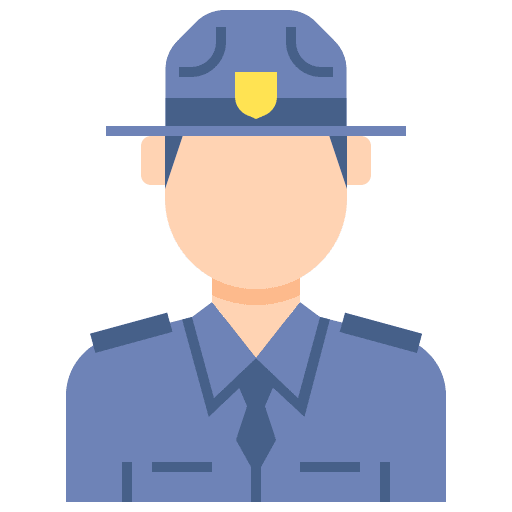 Policeman police guardian person icon