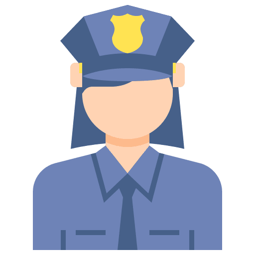 Policewoman professions and jobs woman avatar icon