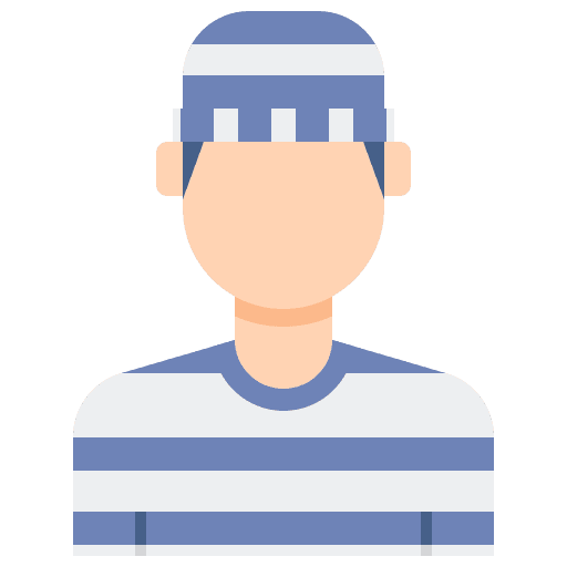 Prisoner miscellaneous professions and jobs justice icon