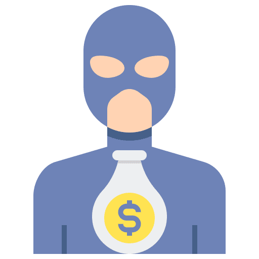 Robber burglar avatar job icon