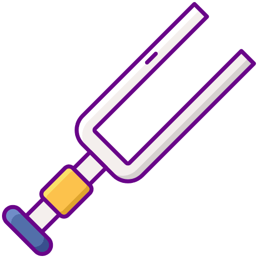 Tuning fork vibration tuning professions and jobs icon