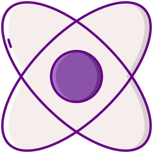 Atom atomic nuclear science icon