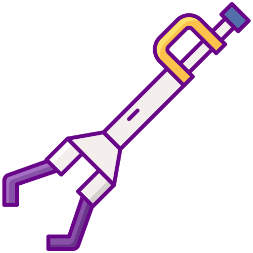 Clamp healthcare surgery professions and jobs icon