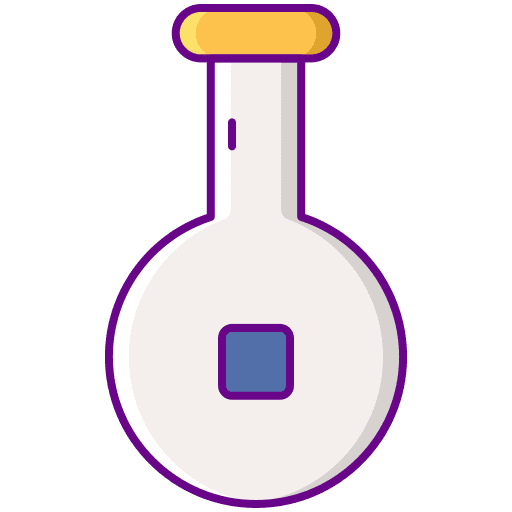 Flask chemical education laboratory icon