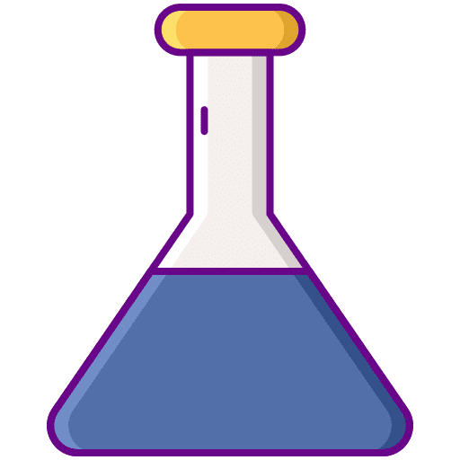Flask flasks erlenmeyer lab icon