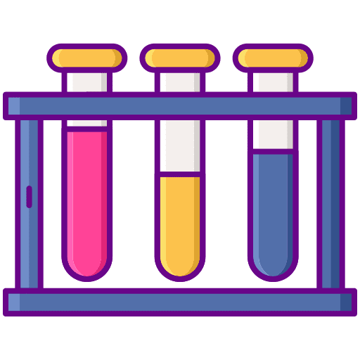 Rack flasks healthcare and medical chemistry icon