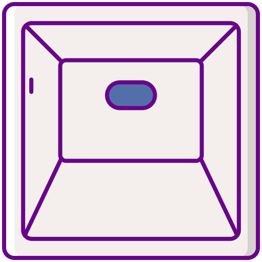 Square ceramic test tube education icon