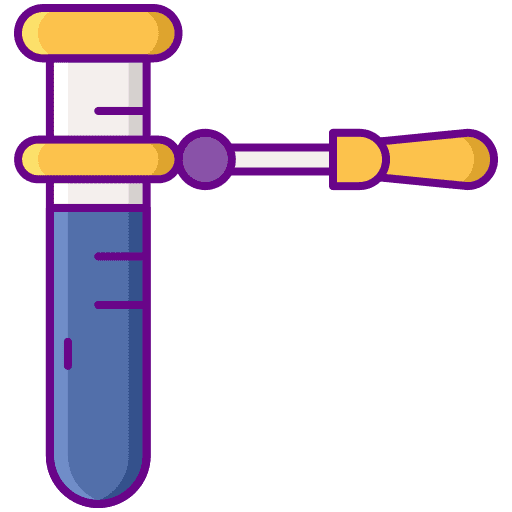 Test tube tools and utensils healthcare and medical education icon