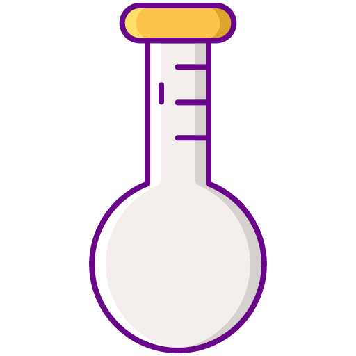 Volumetric flask science flask laboratory icon