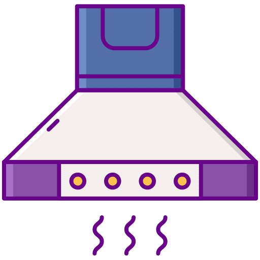 Extractor hood cooking stove ventilation transportation icon