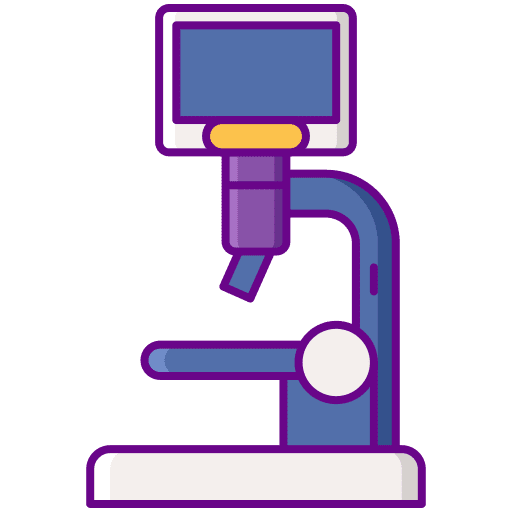 Microscope scientific laboratory professions and jobs icon