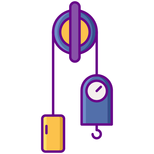 Pulley physical lever gearing icon