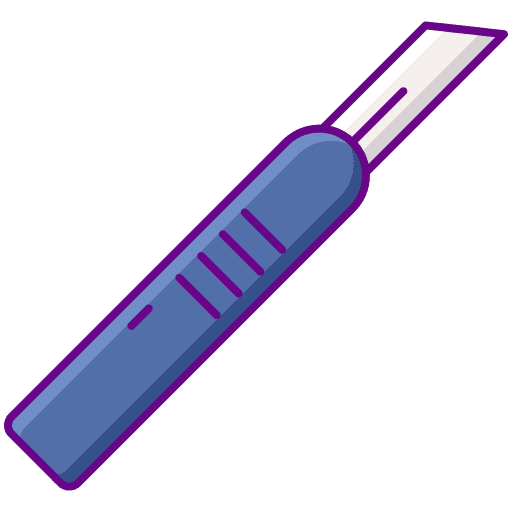 Scalpel professions and jobs medical knife icon