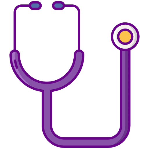 Stethoscope professions and jobs hospital clinic icon