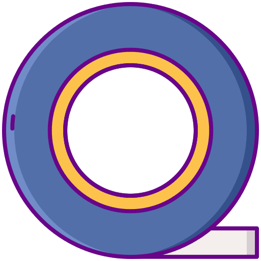 Tape masking tape school material ruler icon